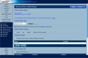 SonicWall screenshot