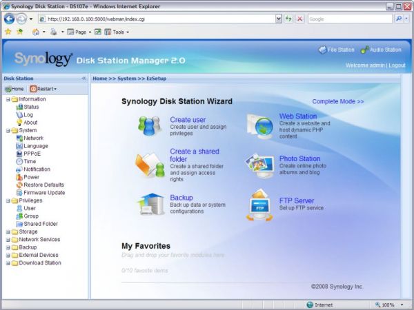 Synology Disk Station Manager 2.0
