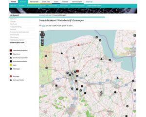 Overzichtskaart Waterbedrijf Groningen