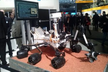 Prototype Mars-verkenner Curiosity op Dell-stand CeBIT