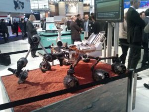 Prototype Mars-verkenner Curiosity op Dell-stand CeBIT