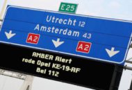 Amber Alert melding op snelwegbord