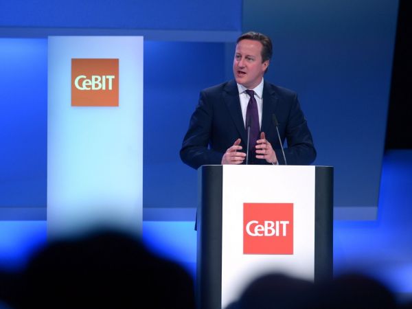 David Cameron op CeBIT 2014