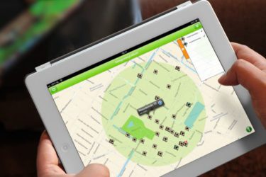 OmgevingsAlert-app op iPad