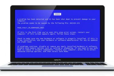 Blue screen of death