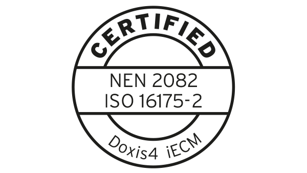 NEN 2082 en ISO 16175-2 certificatie voor Doxis4