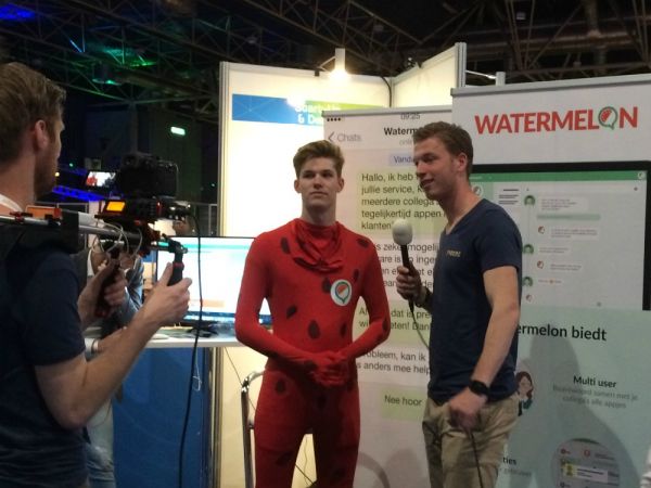 Alexander Wijninga, co-founder van Watermelon, wordt geïnterviewd tijdens Campus Party Europe 2016