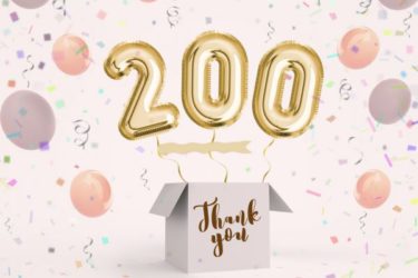 200 tweehonderd thank you bedankt dank