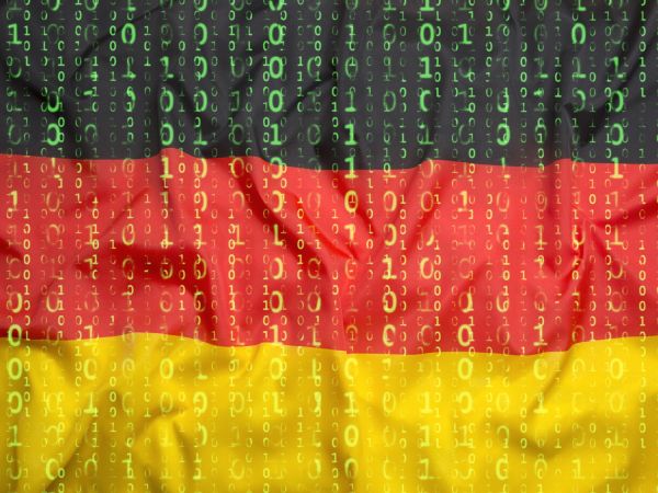 Duitse vlag met binaire code