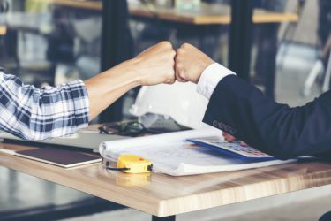 Partners handen boks