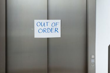 Kapot storing out of order buiten werking