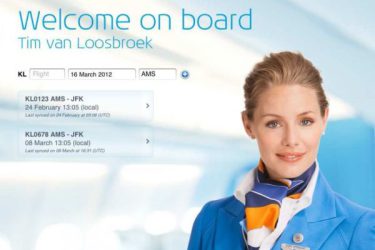 KLM-app iPad