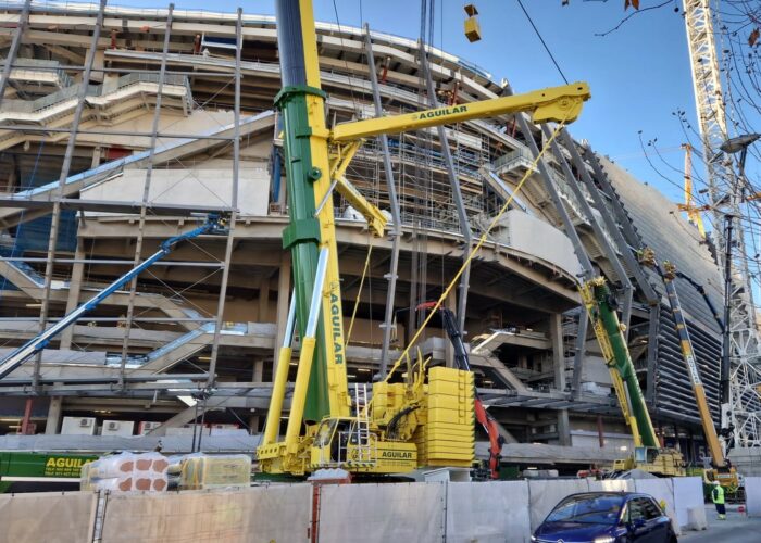 Renovatie van het Santiago Bernabeu-stadion van Real Madrid.