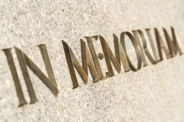 In memoriam, overleden, nagedachtenis, herinnering