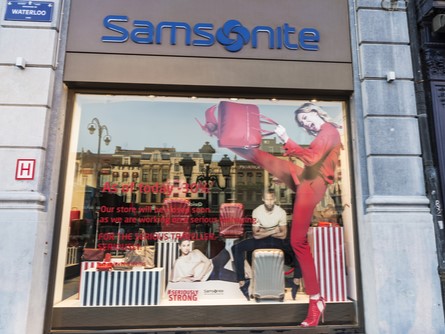 Samsonite-winkel in hartje Brussel