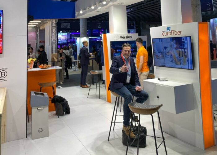 Eurofiber-stand op MWC 2024 (Oranje-paviljoen)