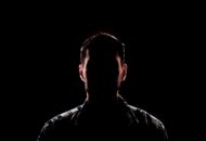 a man in the dark